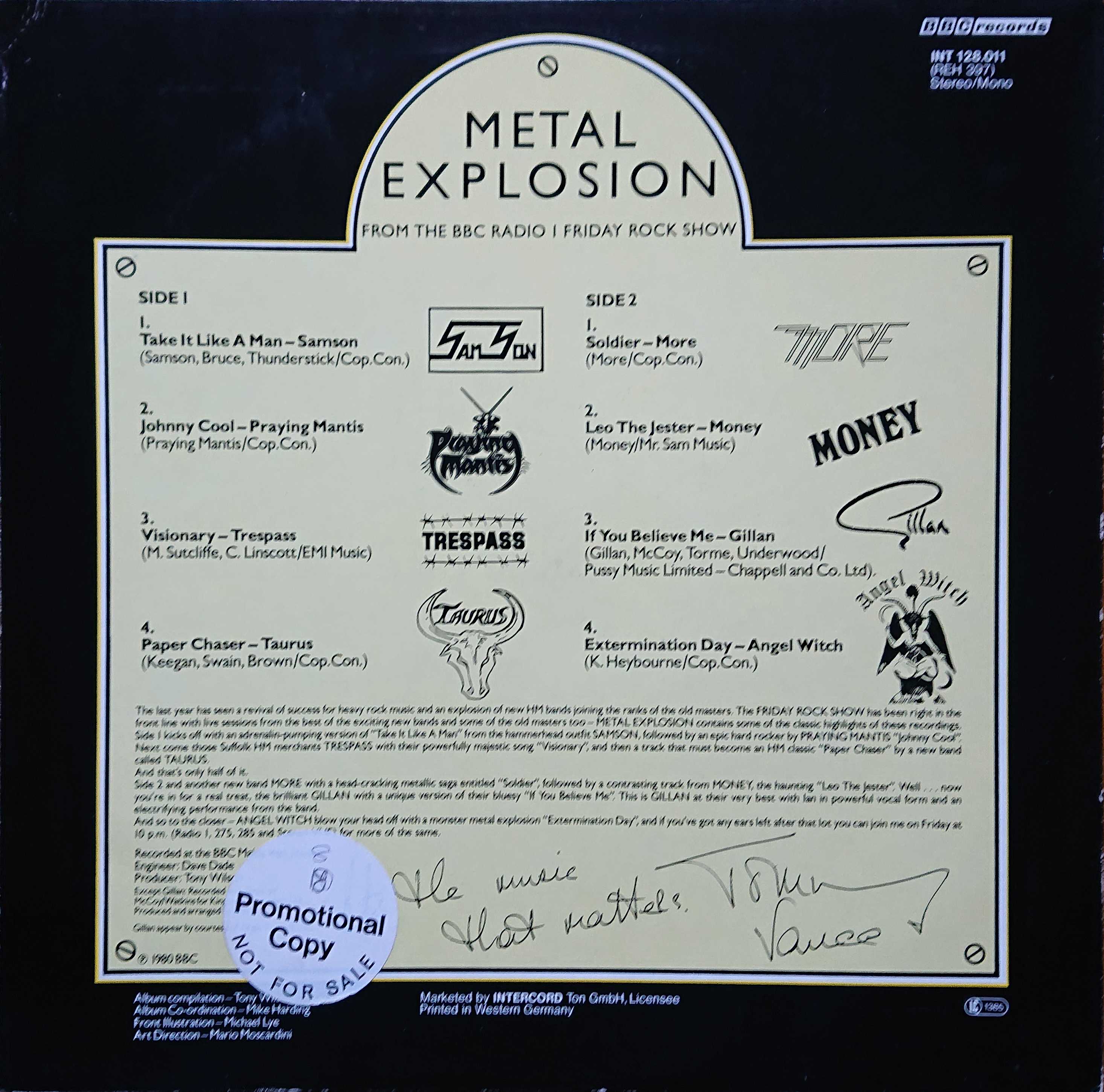 Picture of INT 128.011 Metal explosion from the Friday Rock Show by artist Various from the BBC records and Tapes library